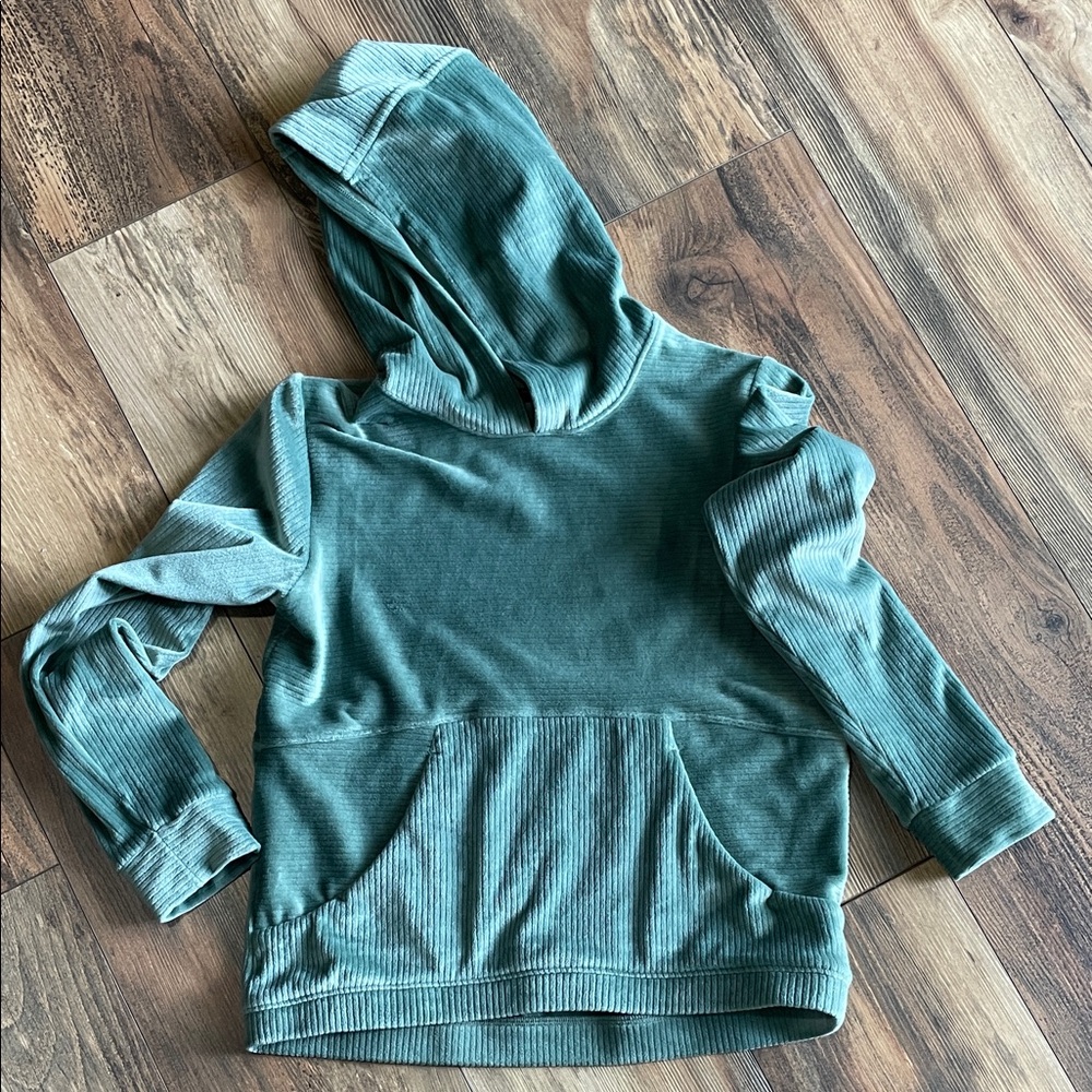 Girls All in Motion Green Hooded Sweatshirt
